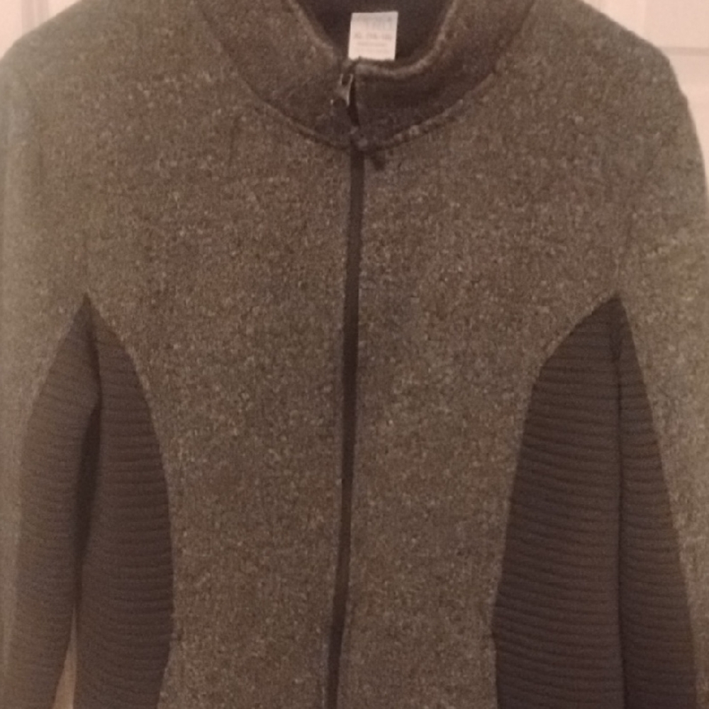 Time and Tru Charcoal Teddy Jacket